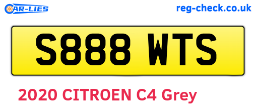 S888WTS are the vehicle registration plates.