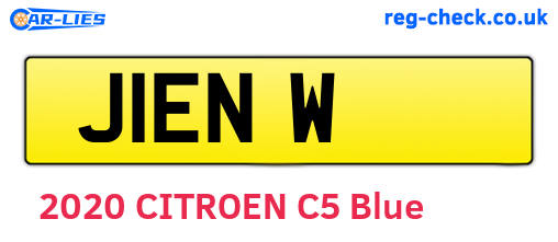 J1ENW are the vehicle registration plates.