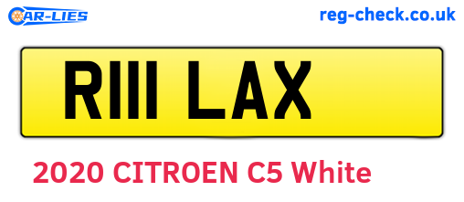 R111LAX are the vehicle registration plates.