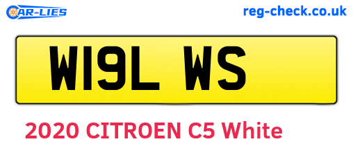 W19LWS are the vehicle registration plates.