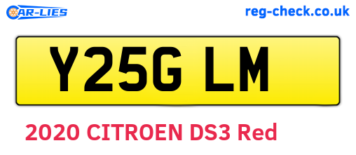 Y25GLM are the vehicle registration plates.