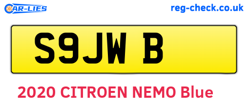 S9JWB are the vehicle registration plates.