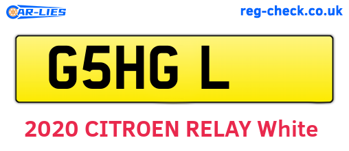 G5HGL are the vehicle registration plates.