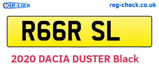 R66RSL are the vehicle registration plates.