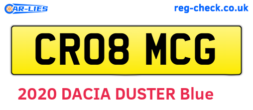 CR08MCG are the vehicle registration plates.