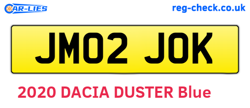 JM02JOK are the vehicle registration plates.