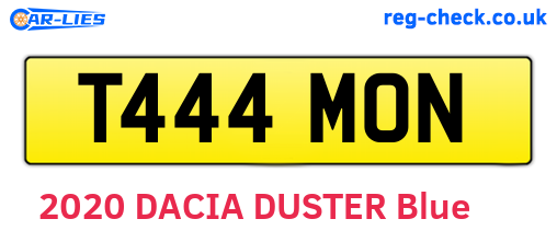T444MON are the vehicle registration plates.