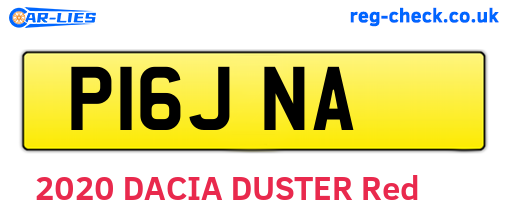 P16JNA are the vehicle registration plates.