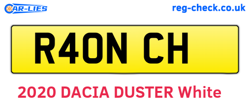 R40NCH are the vehicle registration plates.