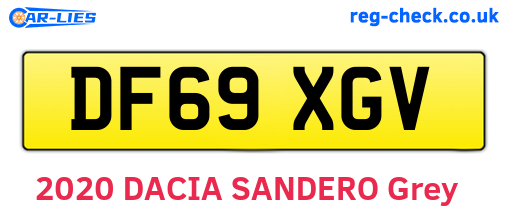 DF69XGV are the vehicle registration plates.