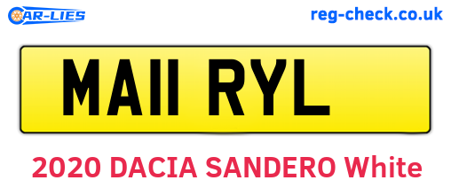 MA11RYL are the vehicle registration plates.