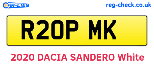 R20PMK are the vehicle registration plates.