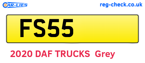 FS55 are the vehicle registration plates.