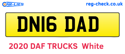 DN16DAD are the vehicle registration plates.