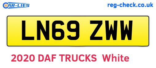 LN69ZWW are the vehicle registration plates.