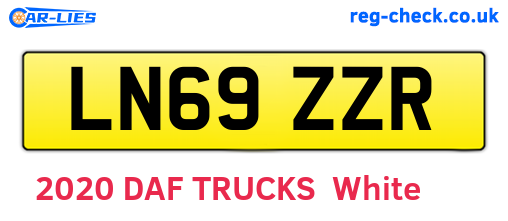 LN69ZZR are the vehicle registration plates.
