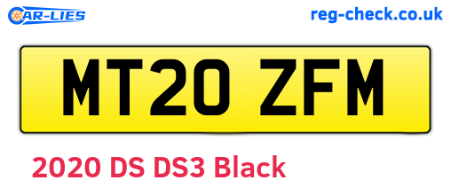 MT20ZFM are the vehicle registration plates.
