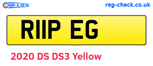 R11PEG are the vehicle registration plates.