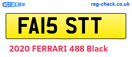 FA15STT are the vehicle registration plates.