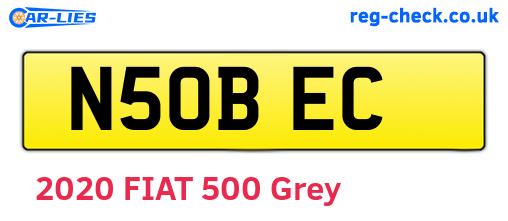N50BEC are the vehicle registration plates.