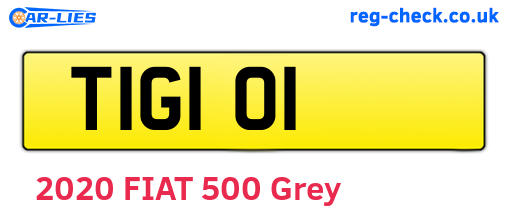 TIG101 are the vehicle registration plates.