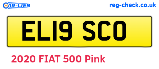EL19SCO are the vehicle registration plates.