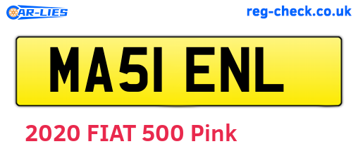 MA51ENL are the vehicle registration plates.