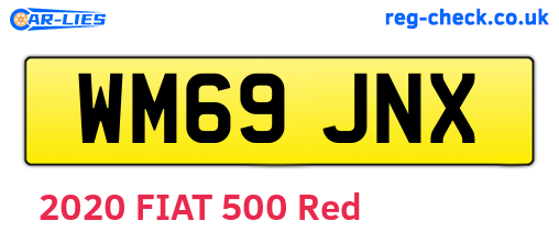WM69JNX are the vehicle registration plates.