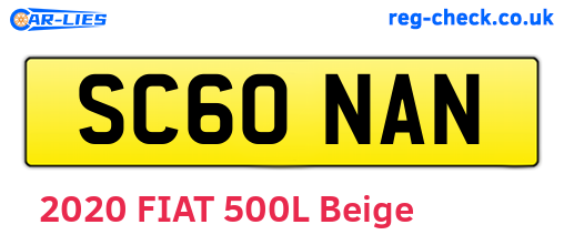 SC60NAN are the vehicle registration plates.