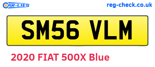 SM56VLM are the vehicle registration plates.