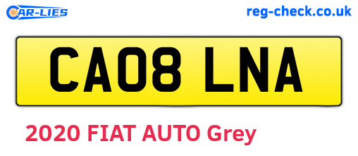 CA08LNA are the vehicle registration plates.