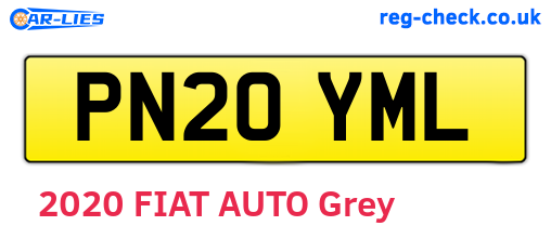PN20YML are the vehicle registration plates.