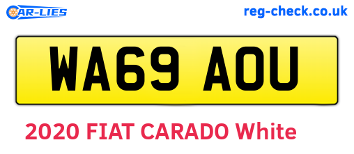 WA69AOU are the vehicle registration plates.