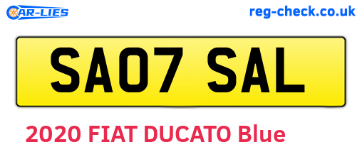 SA07SAL are the vehicle registration plates.