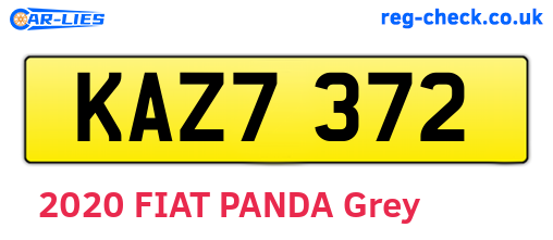 KAZ7372 are the vehicle registration plates.