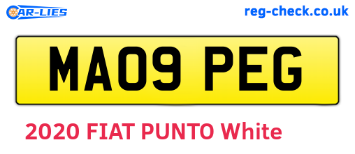 MA09PEG are the vehicle registration plates.