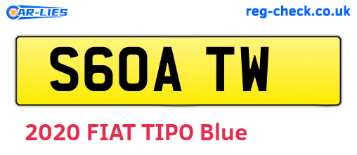 S60ATW are the vehicle registration plates.