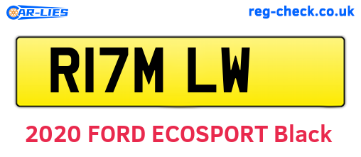R17MLW are the vehicle registration plates.