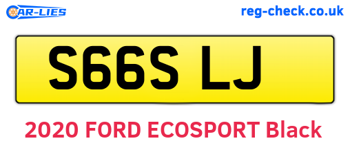 S66SLJ are the vehicle registration plates.