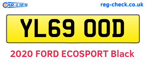 YL69OOD are the vehicle registration plates.