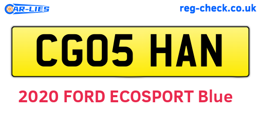CG05HAN are the vehicle registration plates.