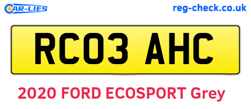 RC03AHC are the vehicle registration plates.