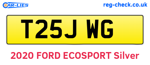 T25JWG are the vehicle registration plates.