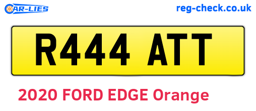 R444ATT are the vehicle registration plates.