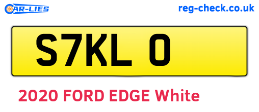 S7KLO are the vehicle registration plates.