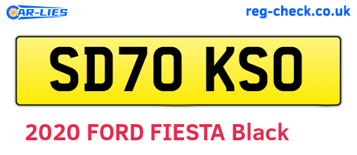 SD70KSO are the vehicle registration plates.