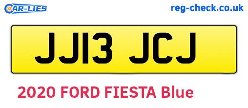 JJ13JCJ are the vehicle registration plates.