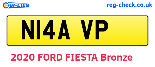N14AVP are the vehicle registration plates.