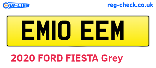 EM10EEM are the vehicle registration plates.