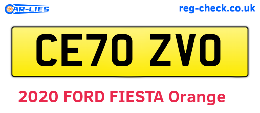 CE70ZVO are the vehicle registration plates.